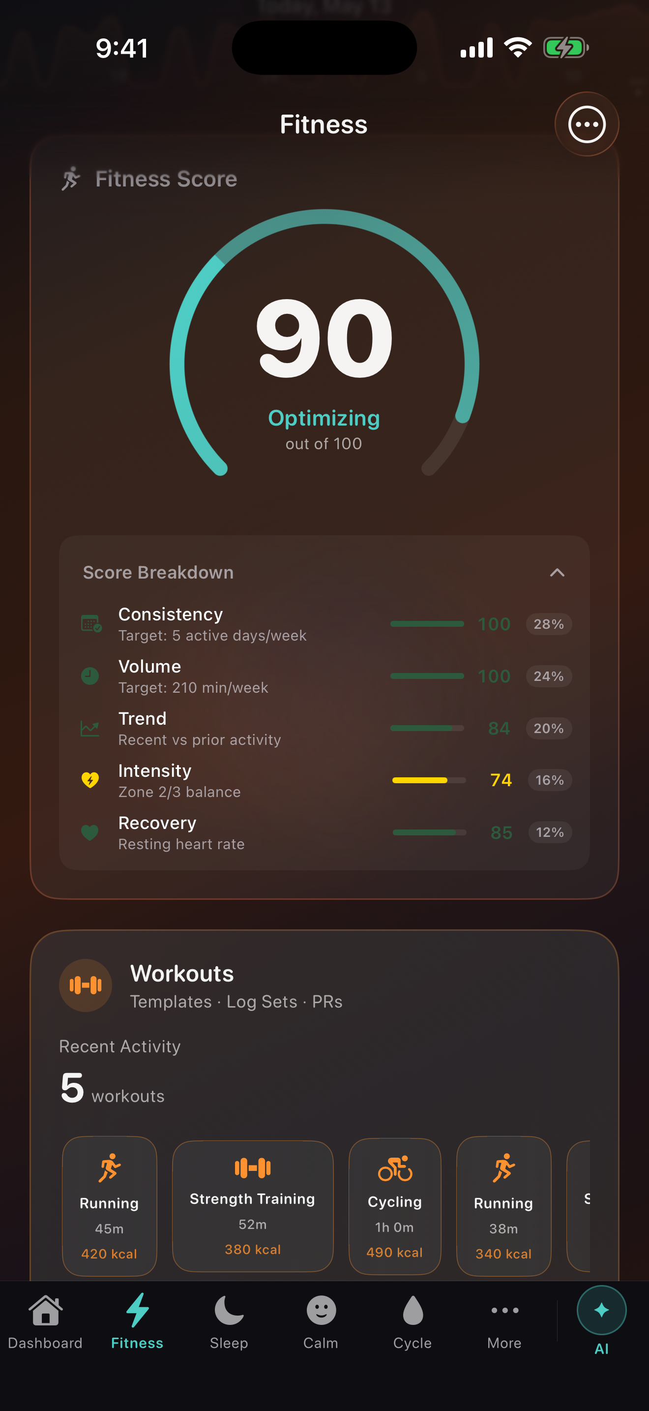 SelfHealth Resting Heart Rate Sync Screen
