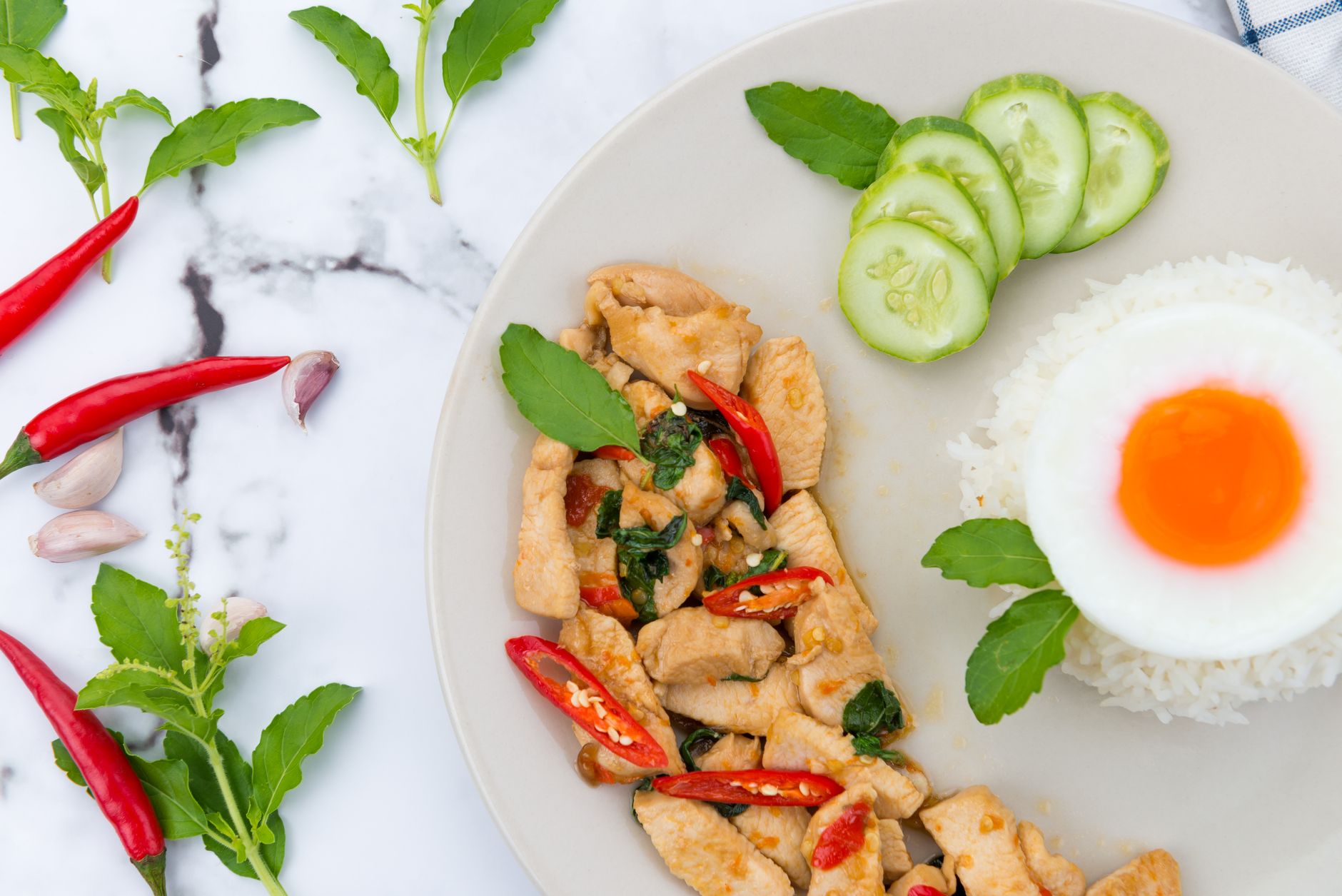 Pad Krapow Gai: Thai Holy Basil Chicken, 20 Minutes and 38 Grams of Protein