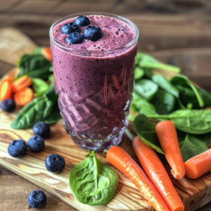 Purple Protein Smoothie: Post Workout Nutrient Packed Powerhouse