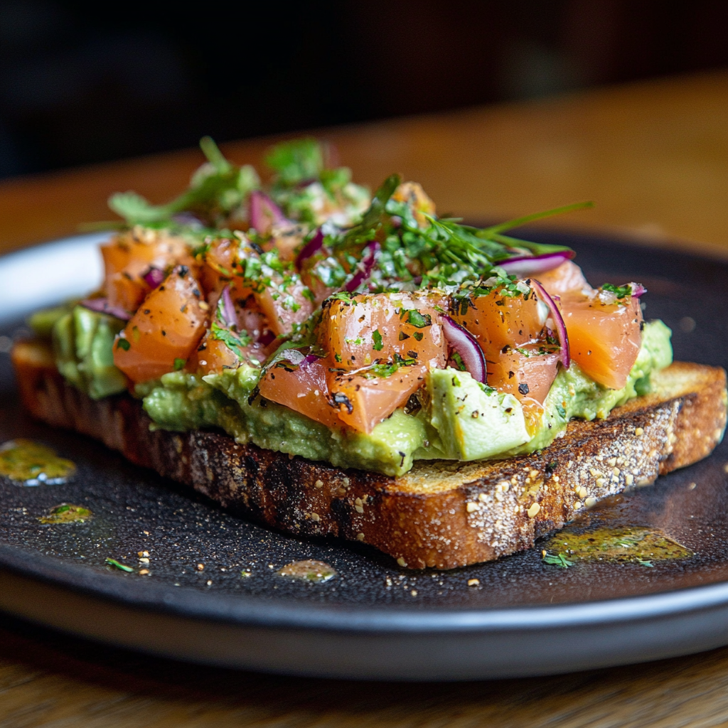Savory Smoked Salmon Avocado Toast